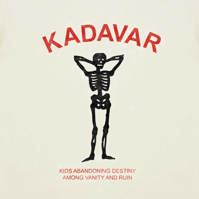 T-Shirt Motiv zum neuen Kadavar Album »K.A.D.A.V.A.R.« (KIDS ABANDONING DESTINY AMONG VANITY AND RUIN)